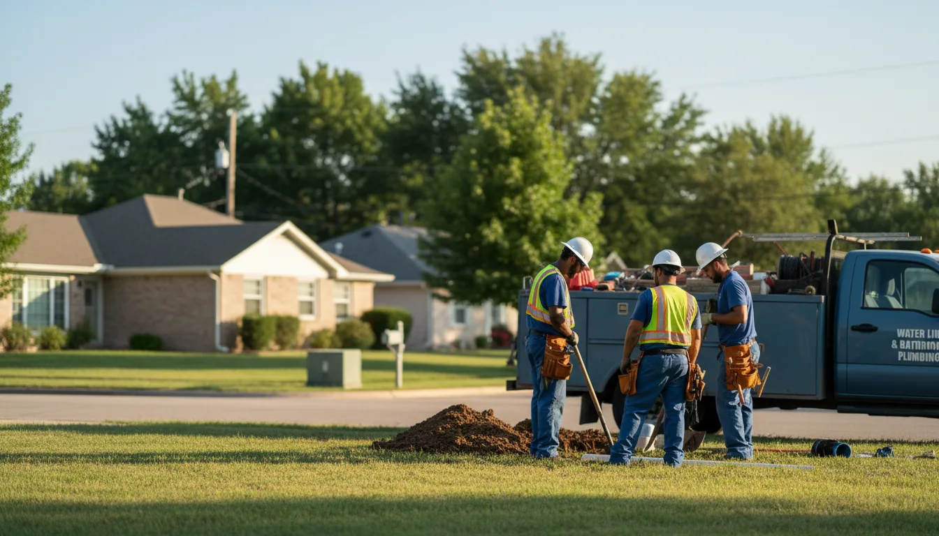 Residential water line and bathroom plumbing service in Verona, WI